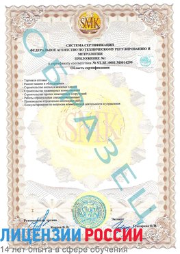 Образец сертификата соответствия (приложение) Смоленск Сертификат ISO 14001